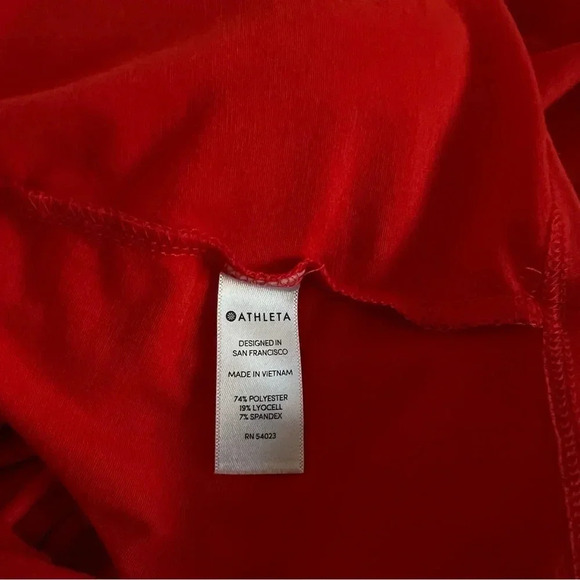 Athleta Essence Tie Open Back Tank Top Size Large Tall Red - Picture 11 of 11